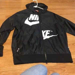 Black and white Nike Windbreaker